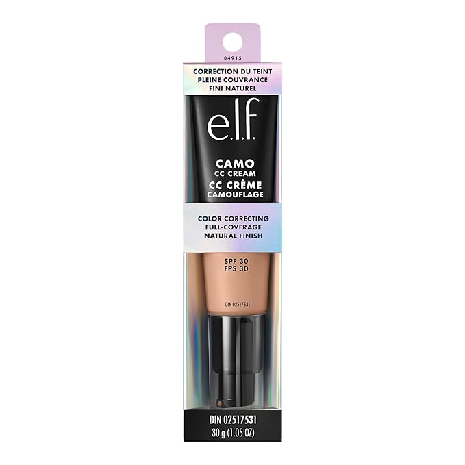 e.l.f. Camo CC Cream, Color Correcting Medium-To-Full Coverage N, (30g) 1.05 Oz