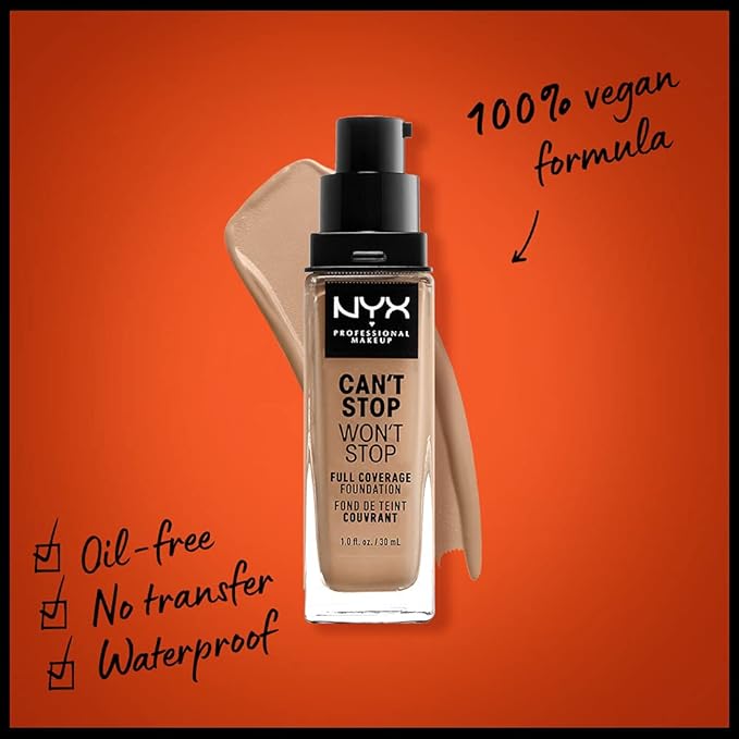 NYX PROFESSIONAL MAKEUP Can't Stop Won't Stop Foundation, Classic Tan