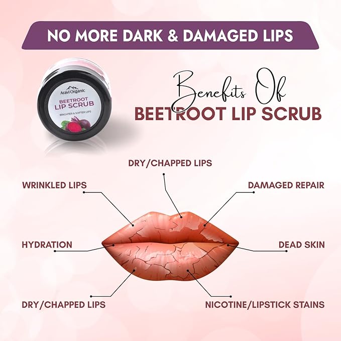 Beetroot Lip Lightening Scrub Balm