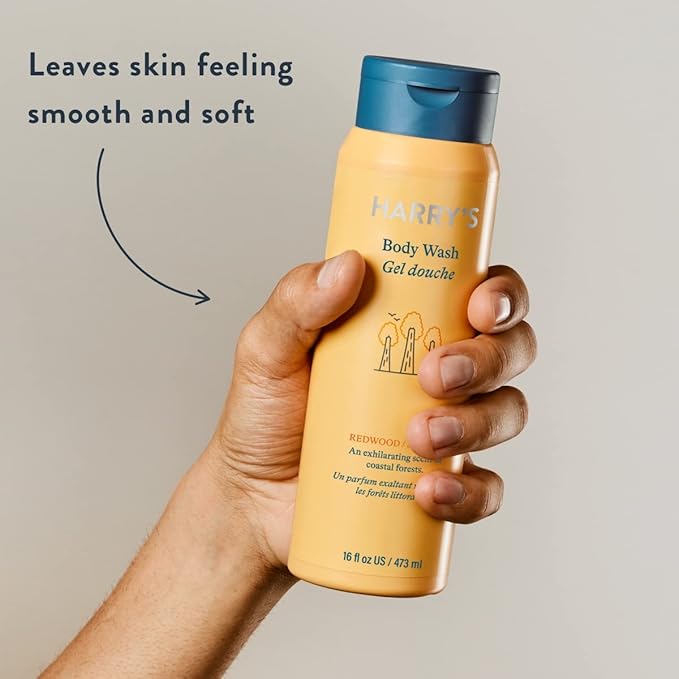 Harry's Body Wash for Men, Redwood, 16 Fl Oz (Pack of 4) - Packaging May Vary