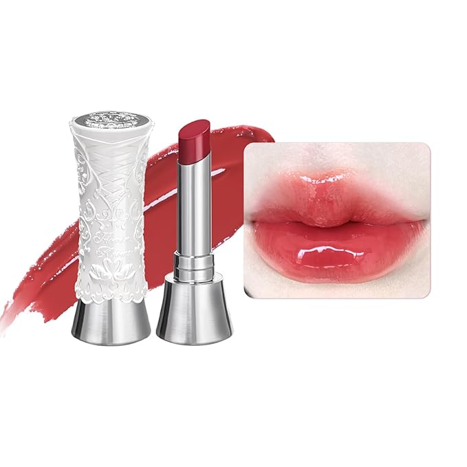 Flower Knows Violet Strawberry Rococo Glitter Lip Gloss G02 Rasberry Booze+Swan Ballet Shine Solid Lip Gloss Stick B07 Ballet Dream