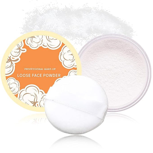 Loose Face Powder,Oil Control Loose Face Setting Powder Effect Makeup(1#)