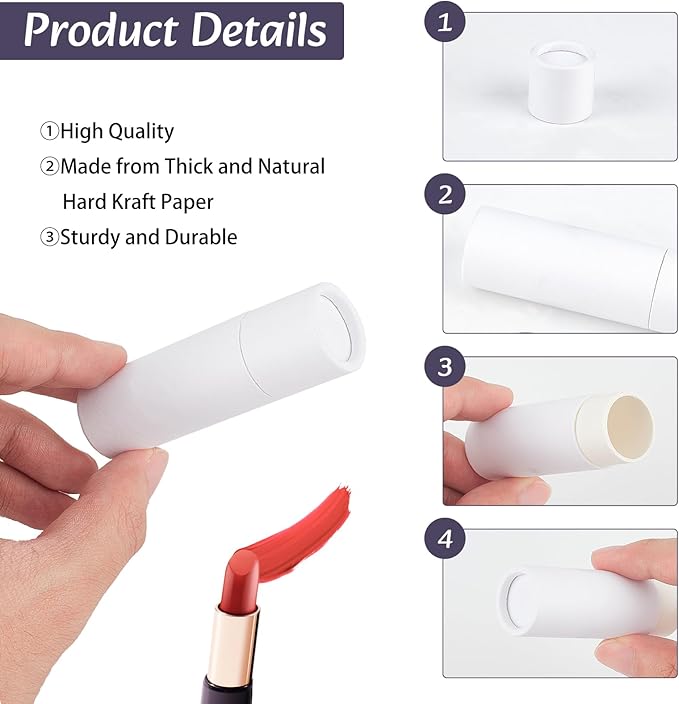 NICENEEDED 10 Pcs Paperboard Lip Balm