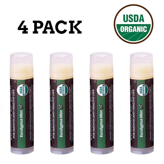 USDA Organic Lip Balm 4-Pack by