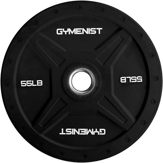GYMENIST Bumper Plates is Made for 2 Inch 10 LB 55 LB