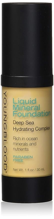 Youngblood Liquid Mineral Foundation, Sand, 17 Shades, Vegan, Cruelty-Free, Gluten-Free