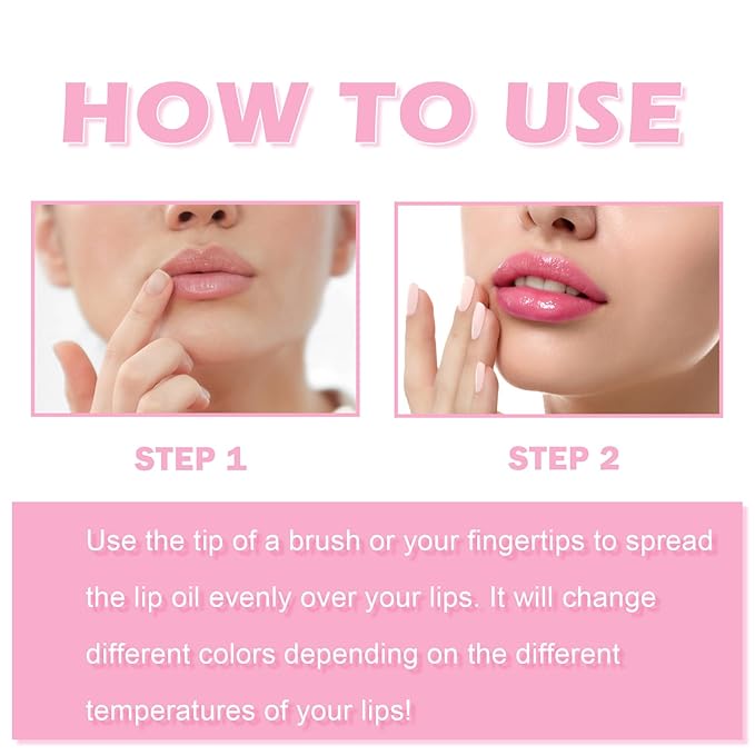 Sulily Magic Color Changing Moisturizing Lip Glow Oil,Plumping Lip