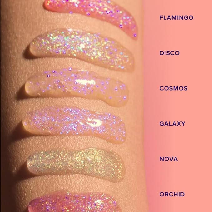 UNICORN SNOT Glitter Lip Gloss - Long-Lasting Sparkly Lip Shine - Vegan & Cruelty Free Non-Sticky Formula - Gloss for Festivals and Rave Makeup - High-Shine Glitter Lip Gloss, Pink (Flamingo)