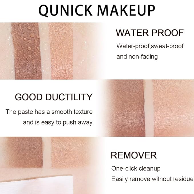 evpct 2Pcs Face Cream Contour Bronzer Sticks Makeup