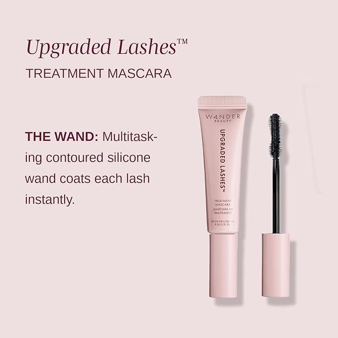 Wander Beauty Upgraded Lashes Thickening Mascara - Lengthening & Thickening Mascara Treatment For Fuller Lashes- Black Mascara With Provitamin B5 & Castor Oil Conditions & Promotes Growth - 0.31 fl oz