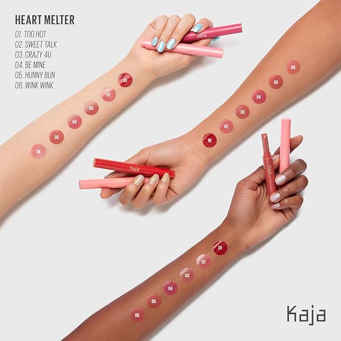 Kaja Lip Gloss - Heart Melter | High-shine, Glossy Finish, Soft Rosy Mauve, Moisturize, 03 Crazy 4U, 0.04 Oz