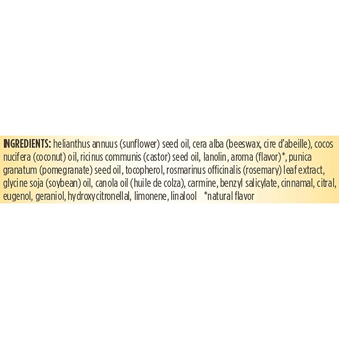 Burt's Bees Lip Balm - Pomegranate, Lip Moisturizer With Responsibly Sourced Beeswax, Tint-Free, Natural Origin Conditioning Treatment, 4 Tubes, 0.15 oz.
