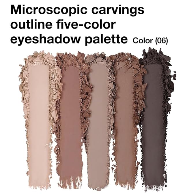 evpct 5 Colors Matte Nude Eye Shadow Palette Makeup for Older Women, Nude Brown Cocoa Taupe Ebony Matte Cream Smokey Mini Eyeshadow Palette for Blue Green Eyes, Contour Makeup Palettes sombras de ojos