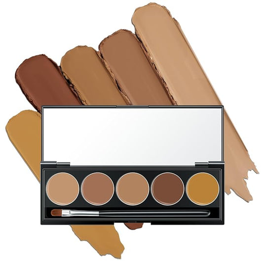 5 In 1 Multi-Use Correcting Concealer Palette,Waterproof Long