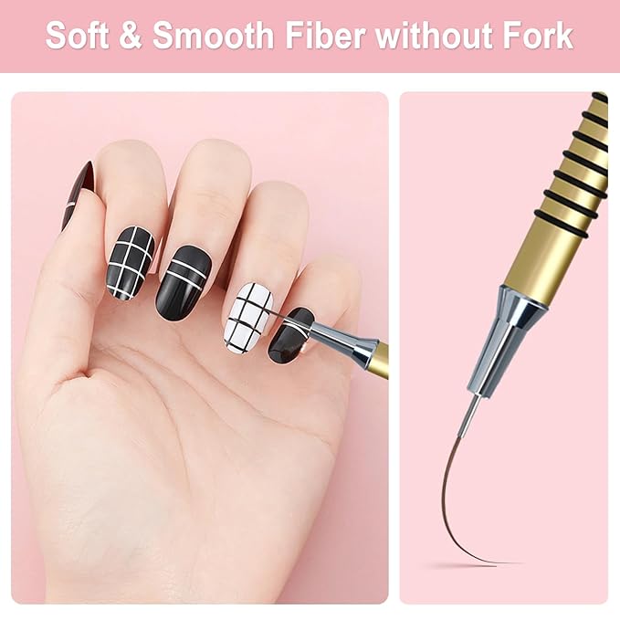 Nail art liner brushes, 6pcs