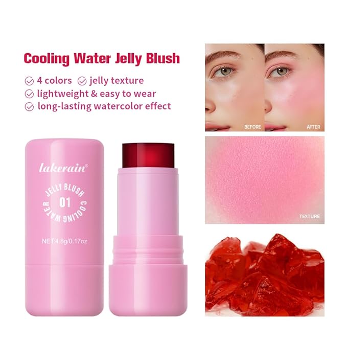 Jelly Cooling Blush Stick, Milk Water Tint, Clear 0.17oz