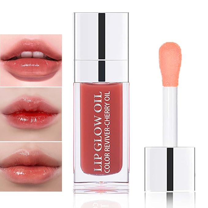 Lip Glow Oil,Clear Plumping Lip Oil Waterproof Glow