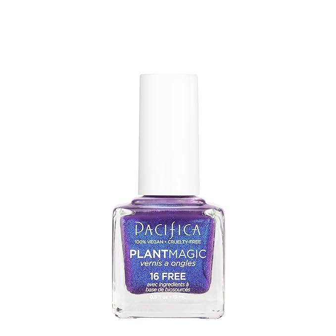 Pacifica Natural Nail Polish – Plant Magic Blue Glitter Nail Polish - Plant Based, Non-Toxic & Clinically Tested - Lasting Colors, Chip-Resistant, Clean Beauty, Dermatologist Approved Tourmaline Stone