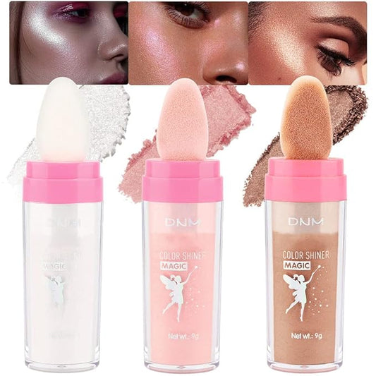 evpct 3Pcs Glitter Highlighter Powder Stick Make up Shimmer Stick
