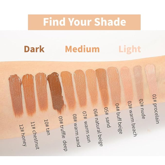 Flawless Matte Liquid Foundation Makeup, Vegan & Cruelty-Free, (03, ) 30ml