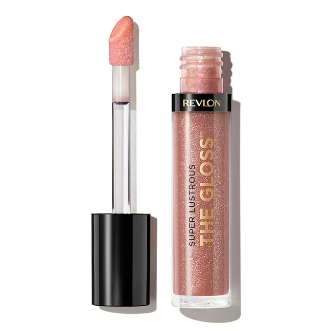 REVLON Lip Gloss, Super Lustrous The Gloss, Non-Sticky, High Shine Finish, 260 Rosy Future
