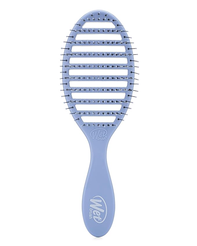 Wet Brush Speed Dry Hair Brush - Sky Blue - Vented Design and Ultra Soft HeatFlex Bristles Are Blow Dry Safe With Ergonomic Handle Manages Tangle and Uncontrollable Hair - Pain-Free