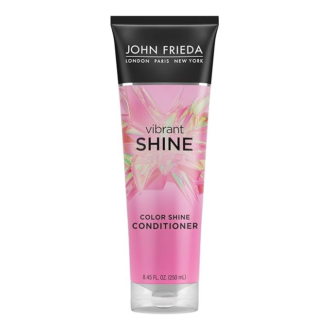 John Frieda Vibrant Shine Shampoo, Hydrating Conditioner with Rosehip Oil for Glossy & Shiny Hair, Enhances Shine for Radiant, Glossy Hair Across All Shades, Styles, & Textures. 8.45 Oz