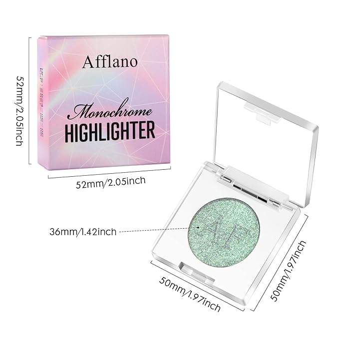 Highlighter Makeup,Green White Pink Shimmer Multichrome Face Highlighter Enhancer, 04