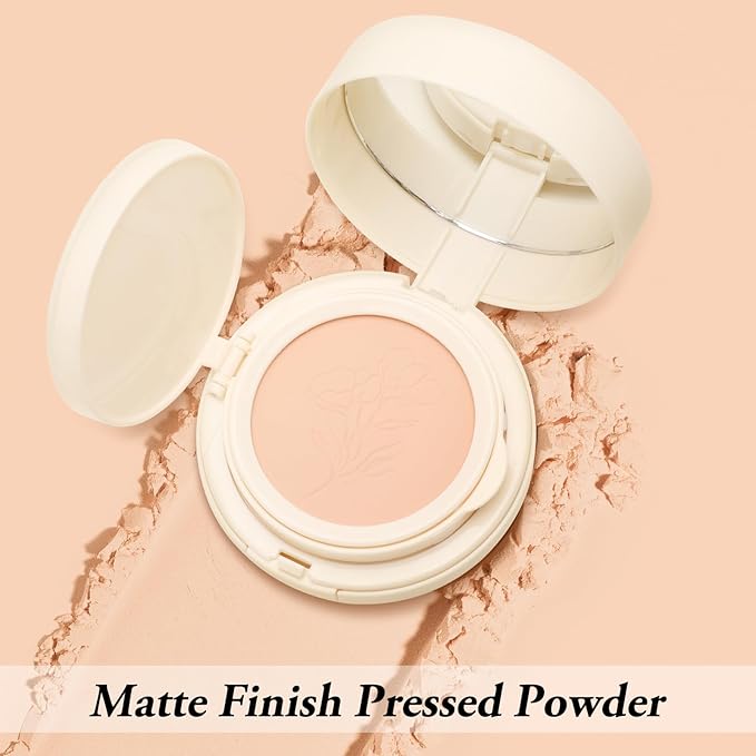 Cushion Foundation & Pressed Powder Set, Cream Air Lasting Coverage