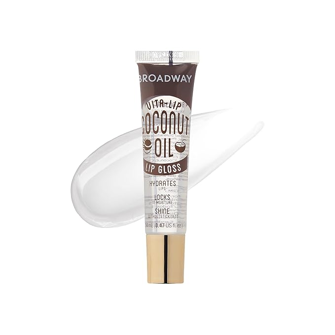 Ruby Kisses Broadway Vita-Lip Clear Lip Gloss (Coconut Oil 12 Pack), Ultra-Hydrating & Soothing Formula with Vitamin Oils, High-Shine Non-Sticky Finish, Healing Glossy Lip Balm Locks in Moisture