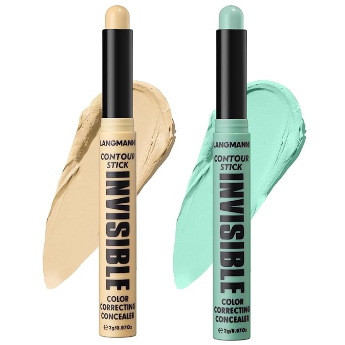 LANGMANNI Multi-Use Face Contour Stick,Highlighter & Concealer Stick,