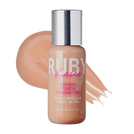 Ruby Kisses Liquid Foundation Medium Coverage, Lightweight, Natural