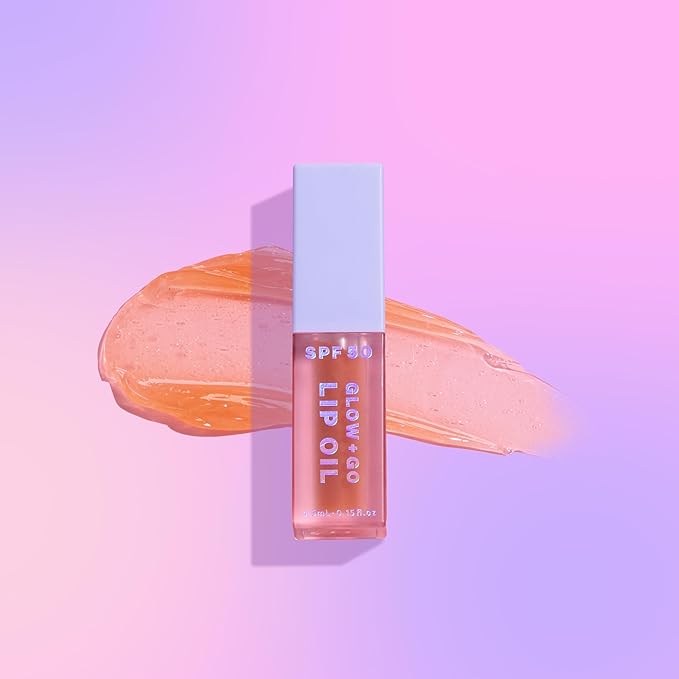 SPF50 Glow & Go Lip Oil: Lip Oil with SPF, Moisturizes and Protects Lips, 4.5ml (Salted Caramel)