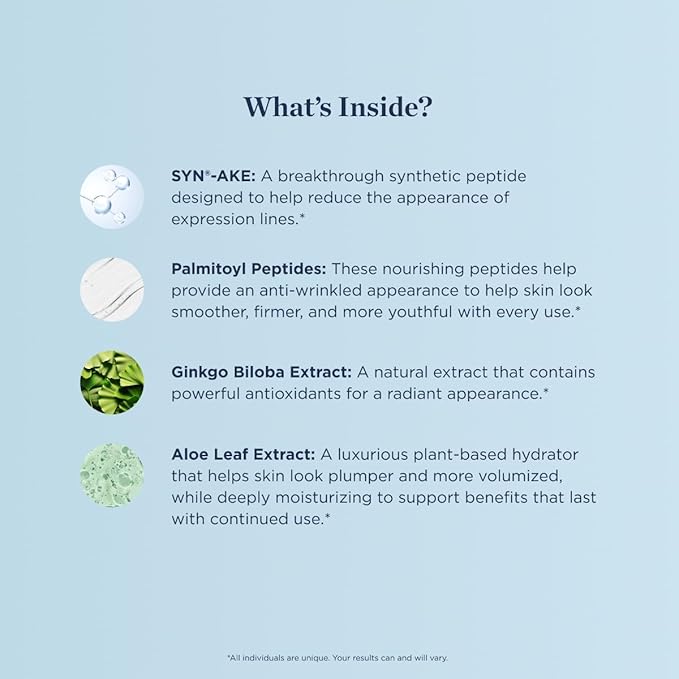 Line Smoothing Serum- Reduce Deep Wrinkles & Smooth Skin- Anti-Aging Serum for Firming and Hydrating Face- Correct Fine Lines w/Antioxidants, Peptides, Ginkgo Bilboa Extract, & Aloe