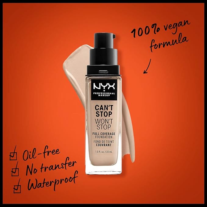 NYX PROFESSIONAL MAKEUP Can't Stop Won't Stop Foundation, - Alabaster