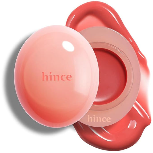 HINCE Raw Glow Dewy Ball - Tinted Lip Balm, Jelly Gloss Glow, Shine and Hydration, Lip & Blush Multiuse, Vegan, 0.12 oz. (13 colors) (RAW ROSE DEW)