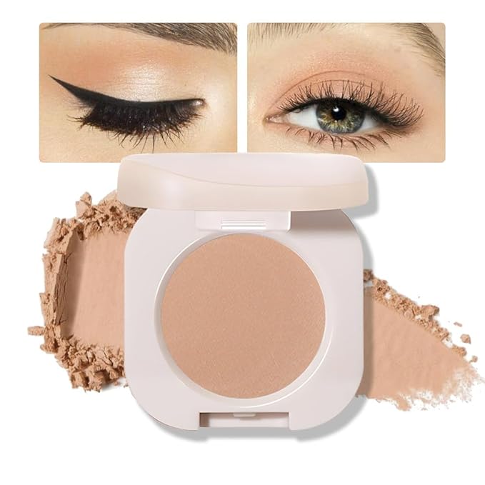 Pressed Single Matte BrownEyeshadow Palette, Matte Burly Wood eyeshadow For Old Women, Pigmented Waterproof Sombras Para Ojos, Single Pressed Powder Vegan, Talc, Paraben & Cruelty Free(04)