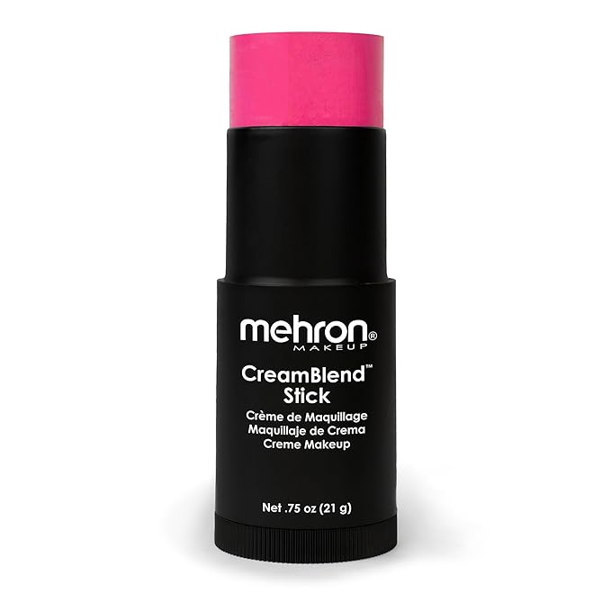 Mehron Makeup CreamBlend Stick | Face Paint, Body g) (Pink) 75 oz