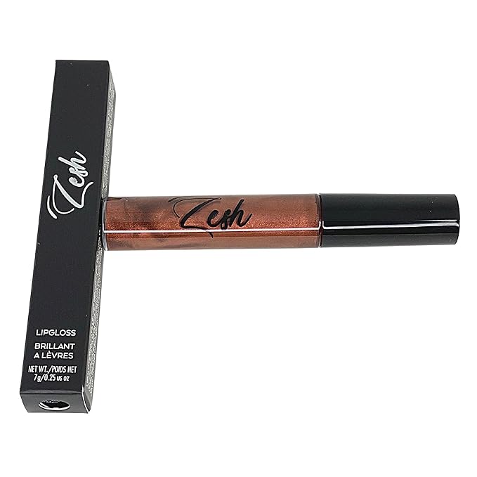 Zesh Cocoa Shine Lip Gloss - Enriched with antioxidant vitamin E and natural vanillin extract, 7g, Made in Canada