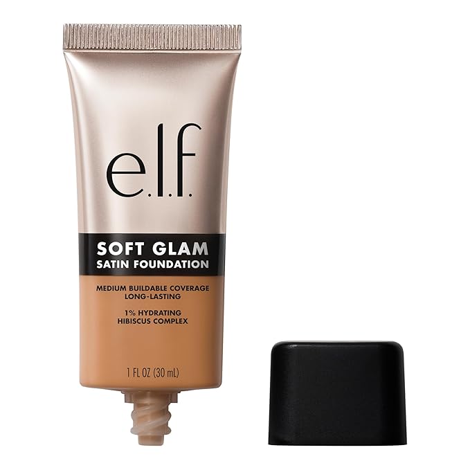 e.l.f. Soft Glam Foundation, Medium Coverage, Long-Lasting & Tan Neutral