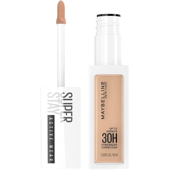 Maybelline Super Stay Liquid Concealer Makeup, Full Coverage Concealer, Up to 30 Hour Wear, Transfer Resistant, Natural Matte Finish, Oil-free, Available in 16 Shades, 25, 1 Count