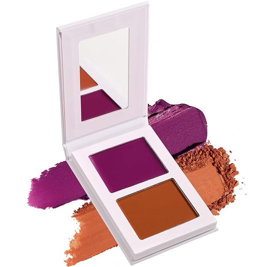 Purple Blush for Cheeks, Highly Pigmented Cream Blush Look Vegan(04#)