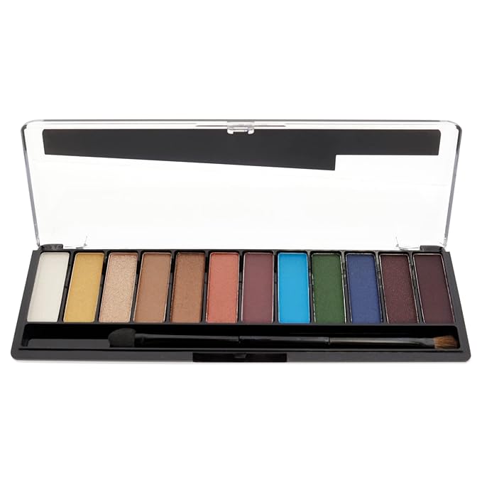 Rimmel London Magnif'Eyes Eyeshadow Palette, 12 Shades, Blendable Formula, Versatile, 004, Colour, 0.5oz