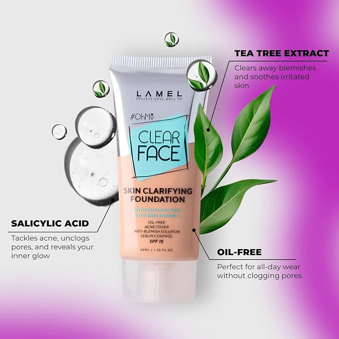 Lamel- Oh my Clear Face Foundation-405 Buff Beige 40ml