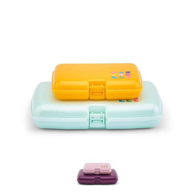 Caboodles Women's Care Pack + Lil Bit Set, Mustard+Mint, Small