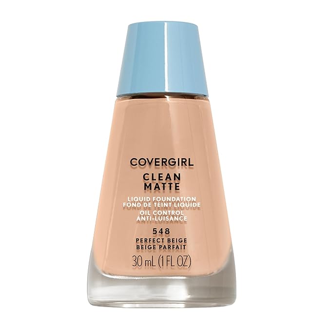 COVERGIRL Clean Matte Liquid Foundation, Perfect Beige 548, of 1