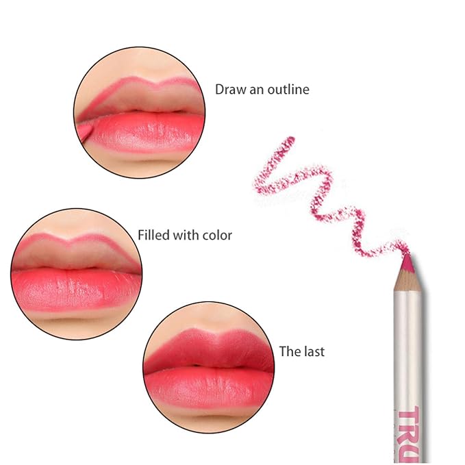 Waterproof Lip Liner Pencil, Pack of 12