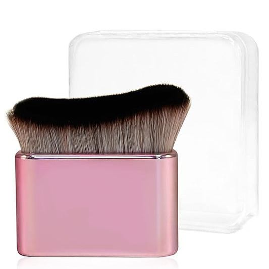 Self Tan Brush-Kabuki Brush for Body,Sunscreen Tanning Brush,Blusher,Shadow,Powder,Bronzer and Foundation Self Tanner Brush,Makeup Brushes for Face and Body（Pink）