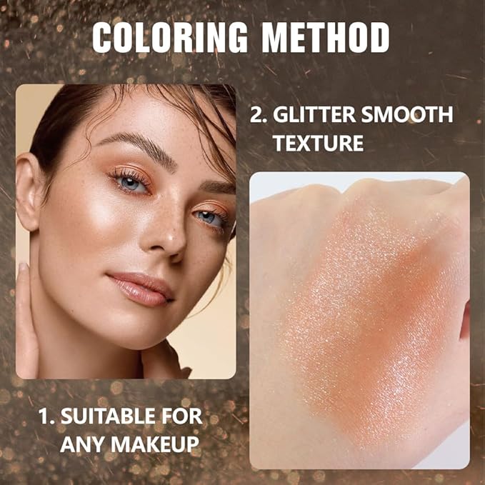 Kaely Pressed Single Eyeshadow Makeup, Champagne Gold Sparkle Highly Pigmented Monochrome Eye Shadow Palette, Waterproof Neutral Powde Mini Eyeshadow, sombras para ojos, Lightweight Blendable, 01