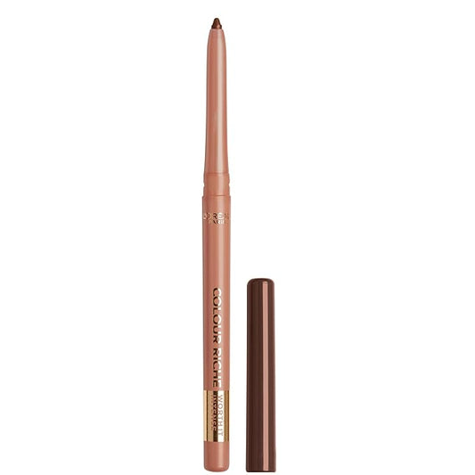 L'Oreal Paris Colour Riche Lip Liner Pencil, Creamy Pencil with Omega 3 and Vitamin E, 570 Worth It Intense, Brown Lip Liner, 0.01 Oz